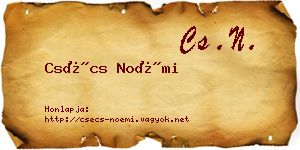 Csécs Noémi névjegykártya